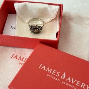 James Avery Wild Sunflower Ring in Silver and Bronze- Size 8 1/2